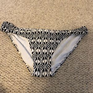 Black & white Aztec bikini bathing suit bottom